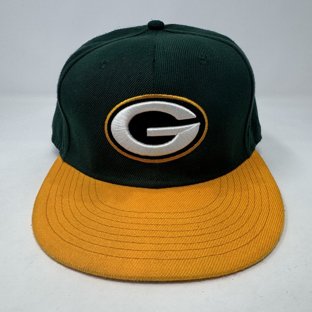 Vintage Reebok NFL Green Bay Packers‎ Green 100% Wool Hat Size 7 1/4